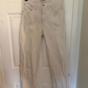 Madewell Bootcut Jeans in Light Beige/Cream